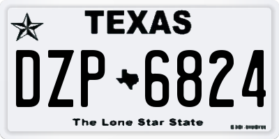 TX license plate DZP6824