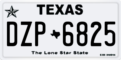 TX license plate DZP6825