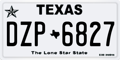 TX license plate DZP6827