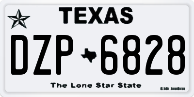 TX license plate DZP6828