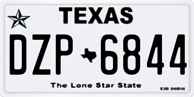 TX license plate DZP6844