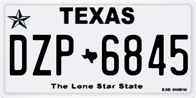 TX license plate DZP6845