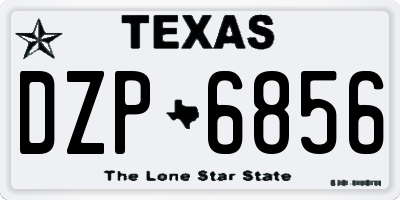 TX license plate DZP6856
