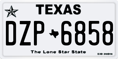 TX license plate DZP6858