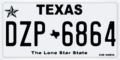TX license plate DZP6864