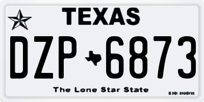 TX license plate DZP6873