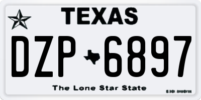 TX license plate DZP6897
