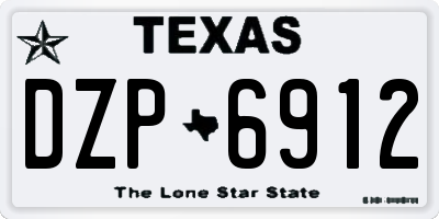 TX license plate DZP6912