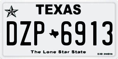 TX license plate DZP6913