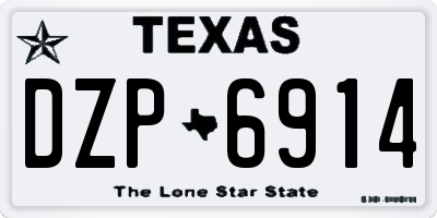 TX license plate DZP6914