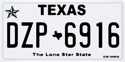 TX license plate DZP6916