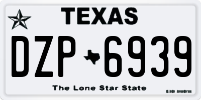 TX license plate DZP6939