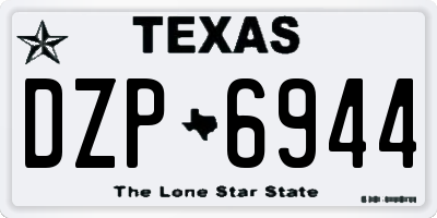 TX license plate DZP6944