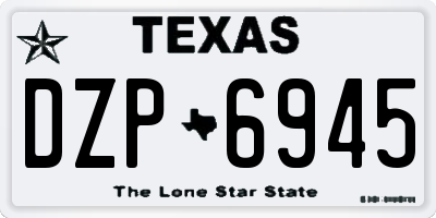 TX license plate DZP6945