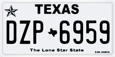 TX license plate DZP6959
