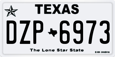 TX license plate DZP6973