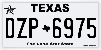TX license plate DZP6975