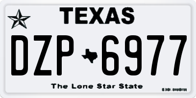 TX license plate DZP6977