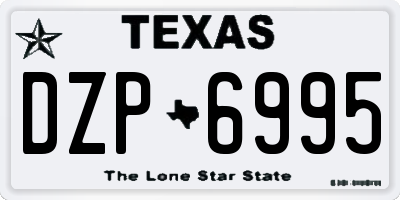 TX license plate DZP6995