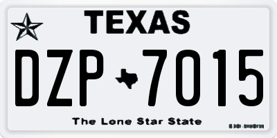 TX license plate DZP7015