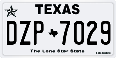 TX license plate DZP7029