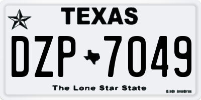 TX license plate DZP7049