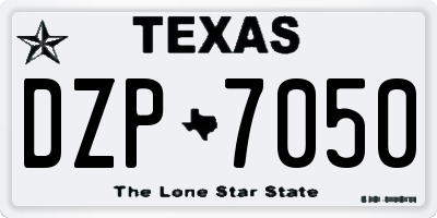 TX license plate DZP7050
