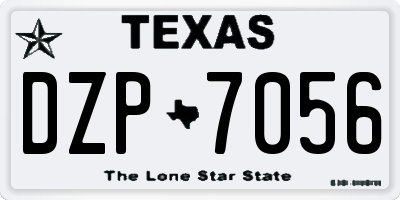 TX license plate DZP7056