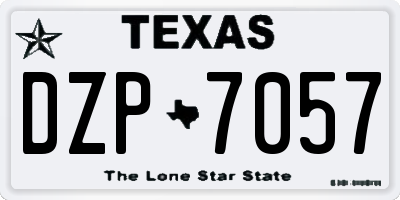 TX license plate DZP7057
