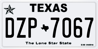 TX license plate DZP7067