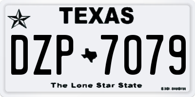 TX license plate DZP7079
