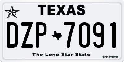 TX license plate DZP7091