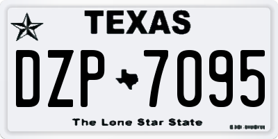 TX license plate DZP7095