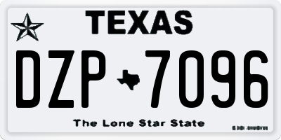 TX license plate DZP7096