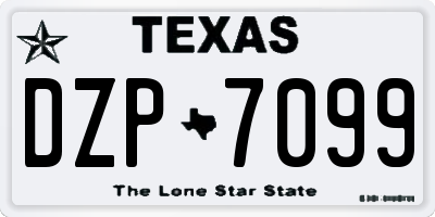 TX license plate DZP7099