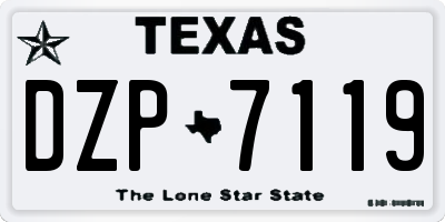 TX license plate DZP7119