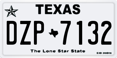 TX license plate DZP7132