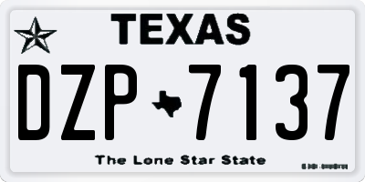 TX license plate DZP7137
