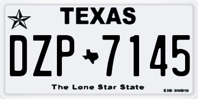 TX license plate DZP7145
