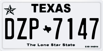 TX license plate DZP7147