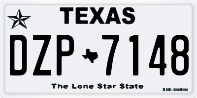 TX license plate DZP7148