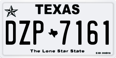 TX license plate DZP7161