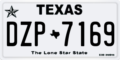 TX license plate DZP7169