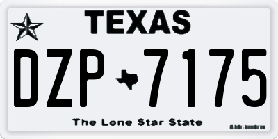 TX license plate DZP7175
