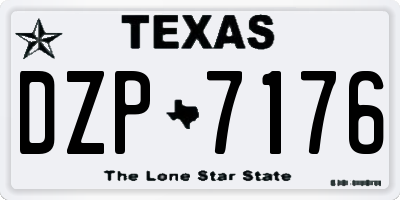 TX license plate DZP7176