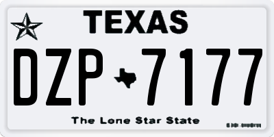 TX license plate DZP7177