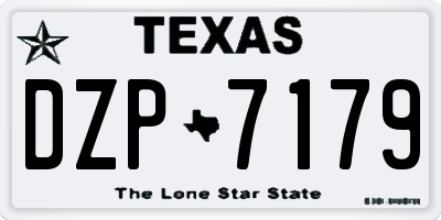 TX license plate DZP7179