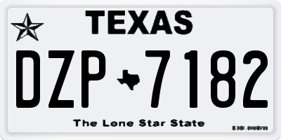 TX license plate DZP7182