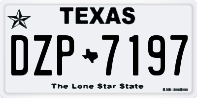 TX license plate DZP7197