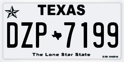 TX license plate DZP7199